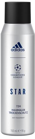 adidas UEFA STAR Edition Anti-Transpirant Deo Spray, aromatisch-frisches Deodorant für Herren, 150ml