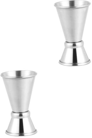 TOPBATHY 2St Doppel-Jigger Messbecher Cocktailmaß Jigger Weinbecher japanische Jigger Jigger-Tasse bar zubehör barzubehör Unzen Tasse -Unzen-Becher zweipolig Messlöffel Alkohol