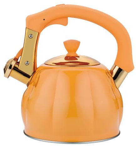 Stainless Steel Tea Kettle for Stove Top Teakettles Stovetop Whistling with Heat Proof Ergonomic Handle 2.5 Quart