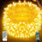 Guirlande Lumineuse Intérieur Extérieur LED 25M - 200 LED avec Télécommande et Minuterie, 8 Modes d'Éclairage Étanche IP44 pour Décoration Maison, Jardin, Mariages et Fêtes, Blanc Chaud