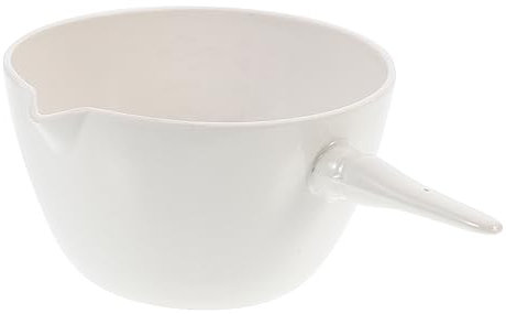 OUNONA Porzellan Rundes Abdampfbecken Mit Griff Chemikalienbeständig Labor Abdampfschale Säure Alkalibeständig Für Schule Und Haushalt