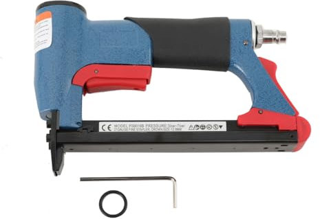 TABODD Cloueuse pneumatique à air comprimé - Agrafeuse pneumatique - Agrafeuse pneumatique - Convient pour clous à code de 4 à 16 mm - Clous en forme de U - Bleu