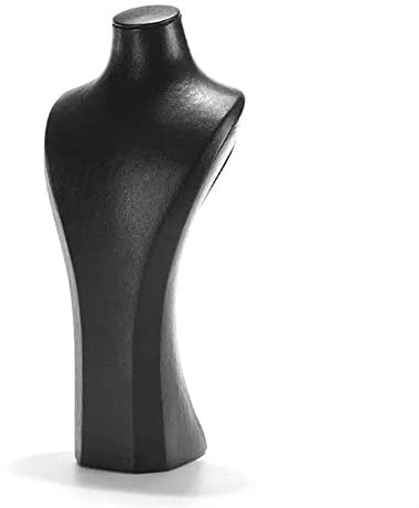 Lizhuzhuzs28 Schmuckhalter Schwarze Schmuck-Display-Büste, Leder-Halsketten-Display-Ständer, Halskette-Kette, Schmuck-Büste-Display-Halter, Dekoration und Präsentation for die Show Schmuckbaum(Klein)
