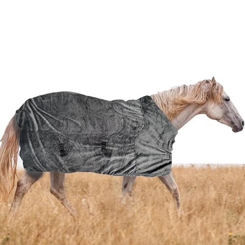 Uonguon Couverture de pluie pour cheval, couverture de pluie réglable, couverture chaude pour cheval, couverture de cheval en flanelle, couverture de cheval d'hiver, couverture respirante pour cheval,
