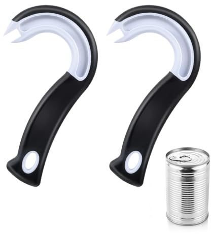 Ring Pull Can Opener, 2 Pcs Ergonomic Drink Can Opener Aid for Cans, Soda, Beer, Tin Cans, Cat Food, Arthritic Hands