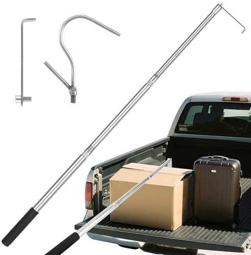 Lconvicely Greifer für LKW – Verstellbarer 43–95 cm Greifer zum Aufheben mit Stabilem Stahlhaken, Praktische Greifhilfe, Einfache Montage, Ideal für LKW, Van, Wohnmobil & Boot (Bogenhaken)