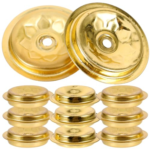 Yardenfun 12stücke Schwimmende Dochthalter Metall Öl Lampe Schwimmende Dochthalter Öl Lampe Disc