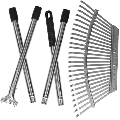 BESPORTBLE Rastrello Da Giardino Per Terra Con Design Denti in Acciaio Inossidabile Per Pulizia Del Giardino Foglie Allentamento Del Terreno e Coltivazione Regolabile Per Diverse Esigenze Di