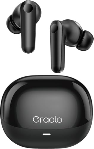 oraolo Bluetooth Kopfhörer Kabellos, In Ear Kopfhörer mit 4 ENC Mic, In-Ear Headphones Mit 13mm Audio-Laufwerk, 32-Stunden-Akku, mit Typ-C Ladung