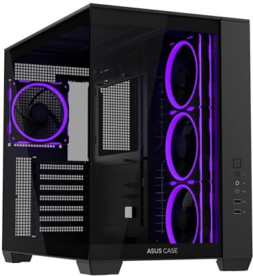 ASUS A32 PLUS TG ARGB BLK, Case ATX Nero, Pannello in Vetro Temperato
