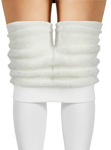 Leggins Termicos Niña Cintura Alta Elástica Leggins Niña Largos de Algodón con Forro Polar Gruesa y Cálida Mallas Termicas para Otoño e Invierno Suave y Cómoda Medias de Ballet para Niñas 2-14 Años