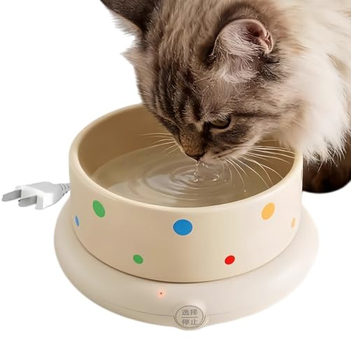 Ciotola riscaldata per animali domestici, termica, invernale, grande capacità, scaldabagno per cani e gatti, ciotola per alimenti per animali domestici, yogurt, per dormitorio, appartamento, soggiorno
