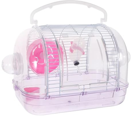 ibasenice Hamstertransportbox Transparent Tragbar Kleintier Aufbewahrungsbehälter aus Hautverträglichem Material Igel und Ratten Transportbox für Draußen Sichtbare Kleintier Transportbox