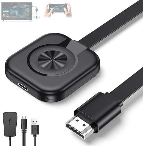 Wireless HDMI Adapter,4K Wireless HDMI Dongle,Miracast Display Dongle,Kabellos HiFi Display Adapter für TV von Android/OS/Windows/Mac OS Laptop/Tablet/Phone,auf PC/HDTV Monitor/Projektor