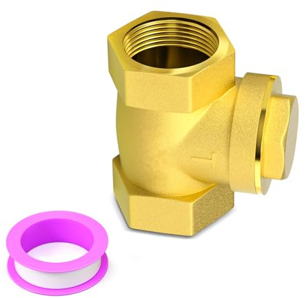 MEANLIN MEASURE 1 FBSP Messing Swing-Rückschlagventil,DN25,Sanitärarmatur zur Verhinderung des Rückflusses von Öl, Wasser, Gas und Luft
