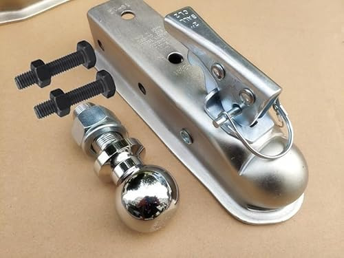 Connettore per rimorchio per conversione rimorchio, accoppiatore in metallo ad alta compatibilità, argento (29,5 x 12,5 x 12,5 cm) (D)