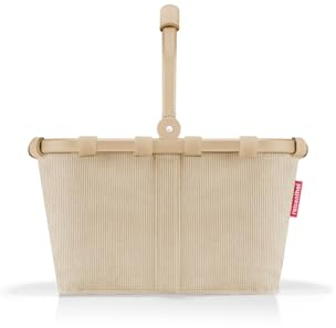 reisenthel carrybag XS frame cord sand – Stabiler Einkaufskorb mit praktischer Innentasche – Elegantes und wasserabweisendes Design