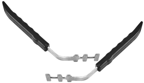 SHINEOFI Pince à Grille en Acier Inoxydable 2pcs Anti-brûlure pour Barbecue Extérieur, Outil de Levage Sûr et Pratique pour Grillades en Plein Air