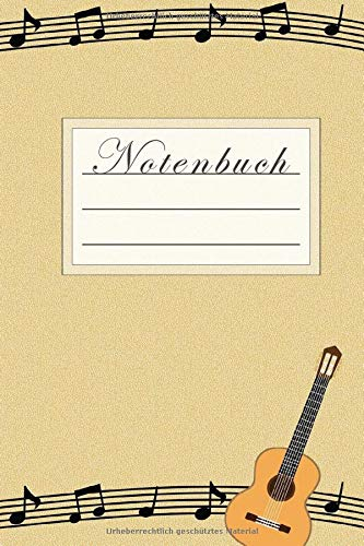 Notenbuch: Notenbuch für Musiker und Komponisten/ 50 Seiten /Blanko Staff Papier/ Manuskript Papier /Piano /Gitarre/ Violine/ Keyboard / 6x9 Forma DIN A5/Soft Cover matt