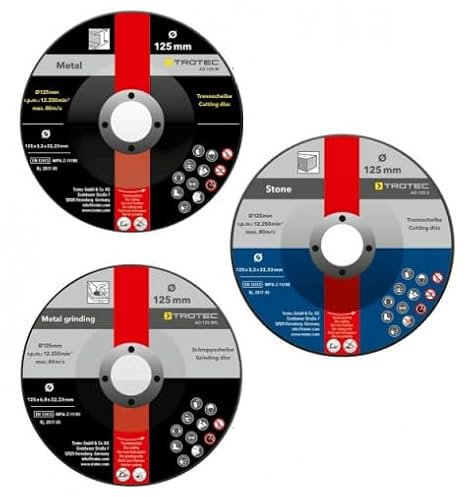 125 disques de coupe et de meulage, 11 pièces