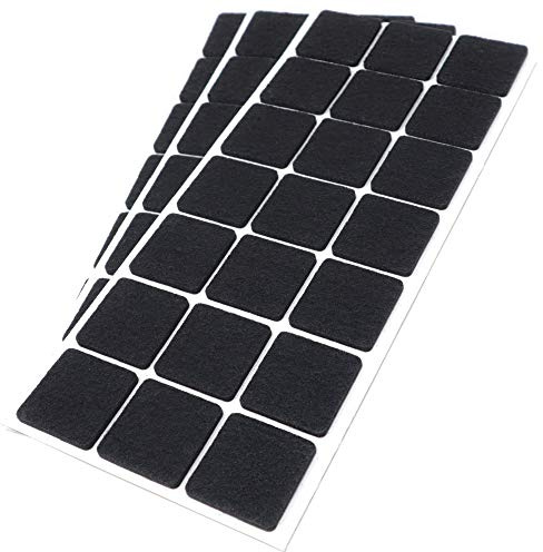 Adsamm® / 63 x deslizantes de Fieltro autoadhesivos/Negro / 30x30 mm/Cuadrado/Deslizantes de Fieltro para Muebles de 3,5 mm de Grosor/Deslizantes para Muebles y Suelos