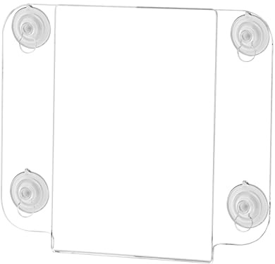 4 Pack Window Mount Sign Holder 4W x 6H Double Sided Clear Acrylic Sleeve with Suction Cups for Brand and Logo Ads Exhibitions and Informational signs for Trade Shows and Expos by Marketing Holders