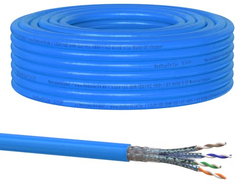 10m CAT 8 Verlegekabel Netzwerkkabel CAT8.1 LAN Halogenfrei Installationskabel CAT8 Kabel Netzwerk Verkabelung Datenkabel bis zu 40 Gbit/s Übertragungsgeschwindigkeit Ethernet cable (10m, Cat 8)