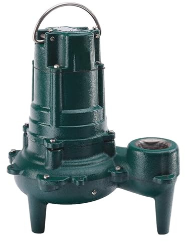 Zoeller 267-0041, Model G267, Waste-Mate 260 Series, Sewage Submersible Pump, 1/2 HP, 460 Volts, 3 Phase, 1.5 Amps, 2 NPT Discharge, 115 GPM Max, 20.5 ft Max Head, 15 ft Cord, Manual