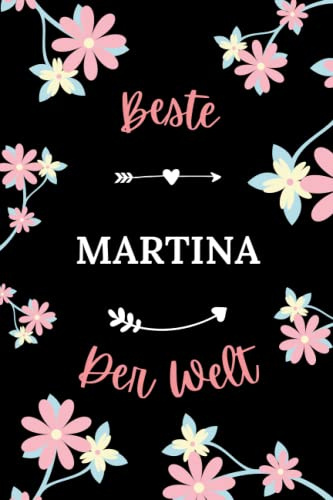 Beste Martina der welt: Notizbuch Martina Kollegin - 110 linierte Seiten - Geschenk für eine Frauen Martina personalisiert mit Namen