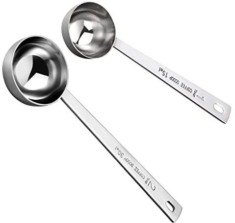 iplusmile 2stücke Teiliges Edelstahl Messlöffel Küchen Messlöffel Für Kaffee Zucker Backpulver Komfortabler Griff Präzise Dosierung Robustes Design Für Backen Und Kochen