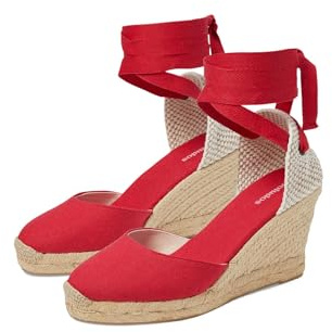 Soludos Womens Marseille Wedge Espadrille Flamenco Red 8.5 B (M)