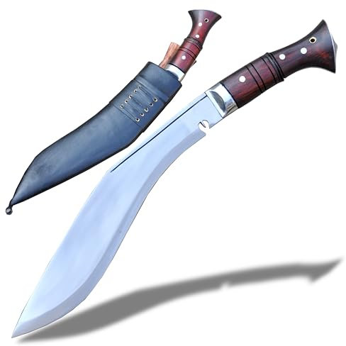 Überlebens-Kukri – 30 cm Lange Khukuri-Machete mit Klinge – handgefertigt – ideal für Camping, Jagd und Kampf – echtes Kukri