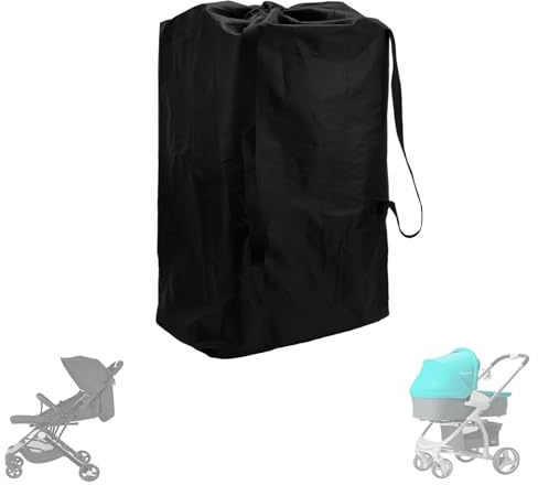 Travel Stroller Bag, Buggy Bag, Extra Large Airplane Pushchair, for Airplane Pram Cover Buggy Travel Bag, Waterproof Gate Check Bag Organizer Pushchair Cover (One-Shoulder Regular Style)