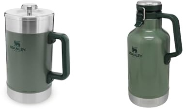 STANLEY Classic Stay Hot French Press Kaffeepresse & Classic Easy-Pour Growler Thermoskanne 1.9 Liter