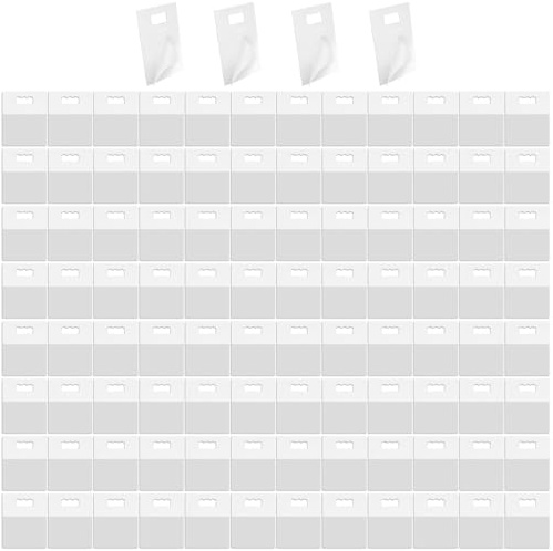 100 PCS Adhesive Picture Hangers, Foam Board Hanger, Plastic Frame Hooks, No Nail Transparent