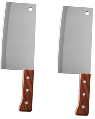 OFFSCH 2stücke Profi Edelstahl Küchenbeil Mit Ergonomischem Griff Scharfes Fleischmesser Und Allzweck Chopper Für Zuhause Und Restaurant Rostfreie Schnittwerkzeuge Zum Zerkleinern