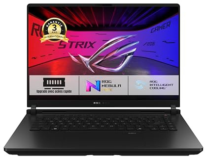 ASUS ROG Scar 16-G635LX-RW112W16 Pouces 2.5K 240Hz PC Portable (Intel Core Ultra 9 Processeur 275HX 2.7 GHz, 32 Go DDR5, 2 to SSD, NVIDIA GeForce RTX 5090, Windows 11 Home) – Clavier AZERTY RGB