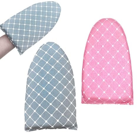 GHPKOTW 2 Pezzi Guanti Da Stiro a Vapore, Vaporizzatore Per Indumenti, Resistente Al Calore, All'Acqua e Al Vapore, Mini Asse Da Stiro Portatile (Pessimista/Rosa)