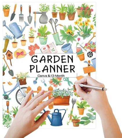Carnet de jardin, planificateur de jardin de 12 mois et carnet de bord | Carnet de planification de jardinage, suivi des pour paysage, parterre surélevé, amateurs de jardin, serre, femme