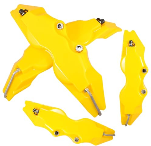 Hohopeti Coperture Pinze Freno 3d Gialle, Set Da 2 Per Pinze Anteriori e Posteriori Auto, Copertura Protettiva Resistente Per Protezione Completa in Uso Quotidiano e Gare Ad Alte Prestazioni