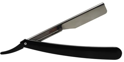 DECORNIJIA Rasoir Manuel Noir pour Hommes en Métal, Facile à Utiliser Moins D'irritation, pour Barbe Fine et Favoris la Maison Voyage, Lot de 2
