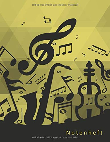 Notenheft: Notenheft zum Selberschreiben/Notenheft blanko/ Notizbuch für Lehrer Musiker und Komponisten/ 80 Seiten /Blanko Notenpapier Manuskript /Piano /Gitarre/ Violine/ Keyboard / DIN A4/Soft Cover