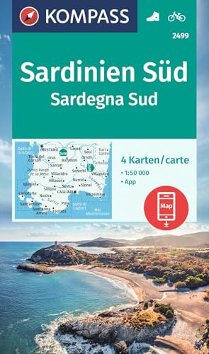 KOMPASS Wanderkarten-Set 2499 Sardinien Süd / Sardegna Sud (4 Karten) 1:50.000: inklusive Karte zur offline Verwendung in der KOMPASS-App. Fahrradfahren.