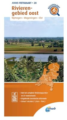 28 Rivieren-gebied oost (Nijmegen /Wageningen/Elst): Fietskaart mit Radwegen (Fietskaarten, Band 28)