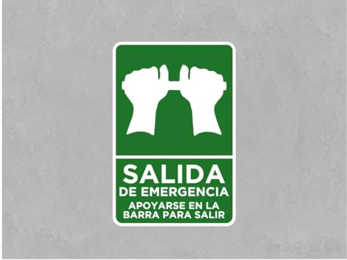 Señaletica de Salida de Emergencia 15x21cm | Material PVC Resistente | 3mm de Grosor