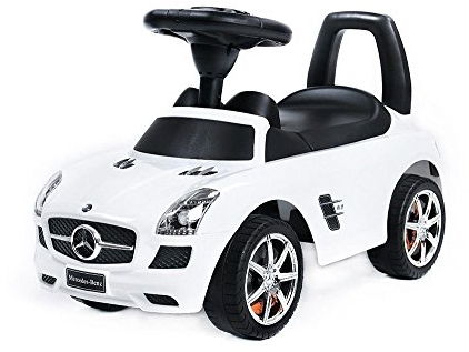 BSD Rutschauto Rutscher Mercedes-Benz Kinder Auto Baby Car mit Sound (Weiss)