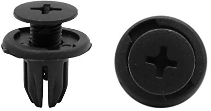 sourcing map 100 Stk Kunststoffnieten Schwarz Für Auto Tür Kofferraum 10mm | Stoßstange, Seitenleisten, Befestigung Von Verkleidungen, Clip, Verschluss, Bus, LKW, Flugzeug, Langlebig, Leicht