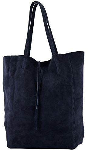 modamoda de T163 Damen Leder Shopper Schultertasche, handmade in Italy