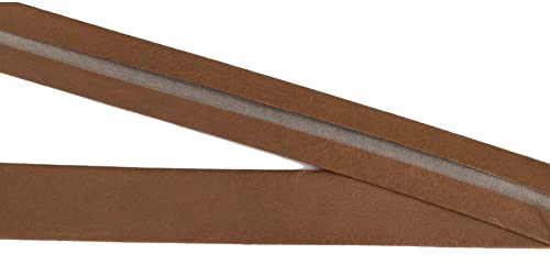 Großhandel für Schneiderbedarf 2 m Einfassband/Band aus Kunstleder braun 20 mm