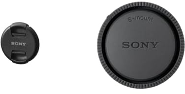 Sony ALC-F 55 S vordere Objektivkappe (55 mm), Schwarz & ALC-R1EM Objektivdeckel (hinten) für Alpha-NEX-Kameras